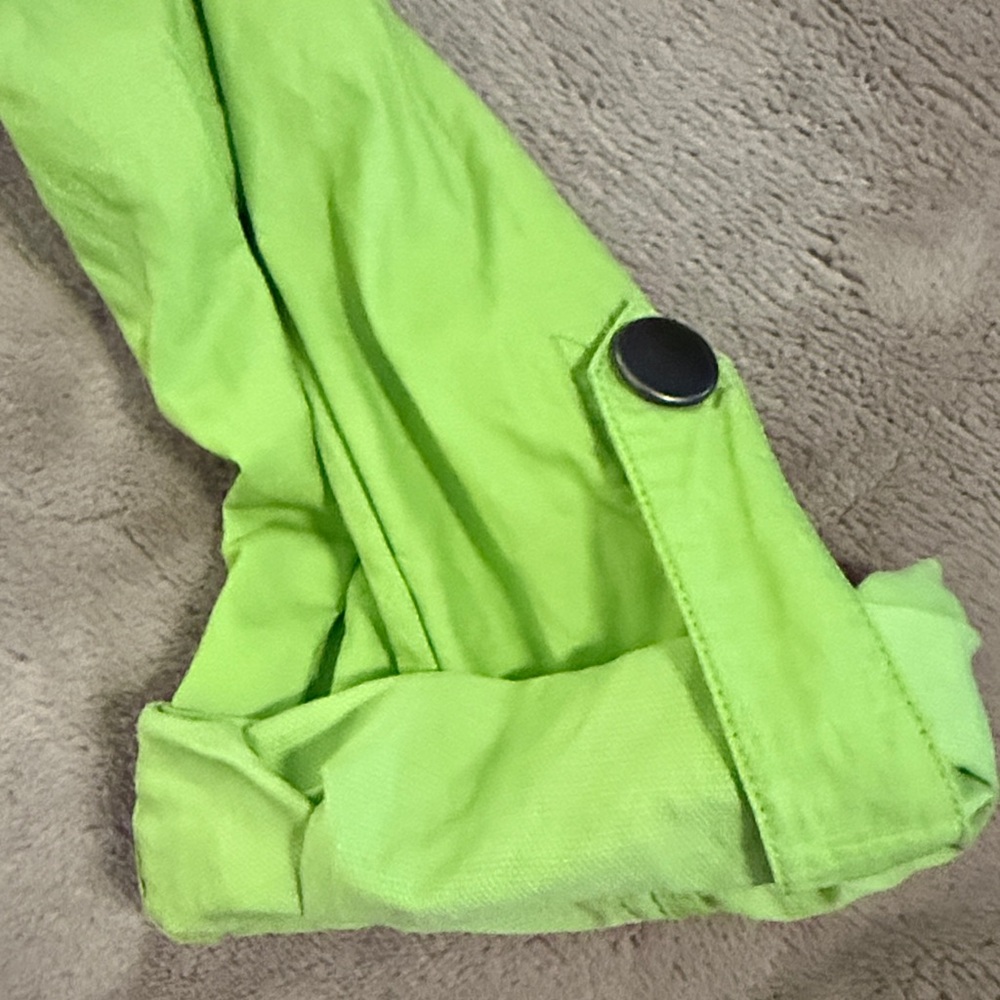 Chico's Bright Green Button-Front Utility Jacket M/L - Picture 7 of 7